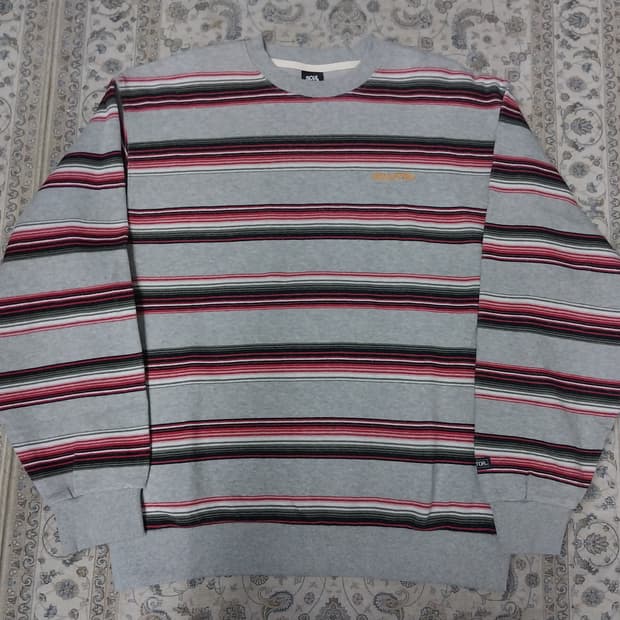 스컬프터 스트라이프 맨투맨 100-105