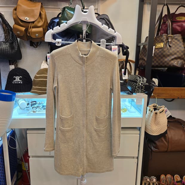 [쿨거환영]사바티에 캐시미어 100% 롱 집업 가디건