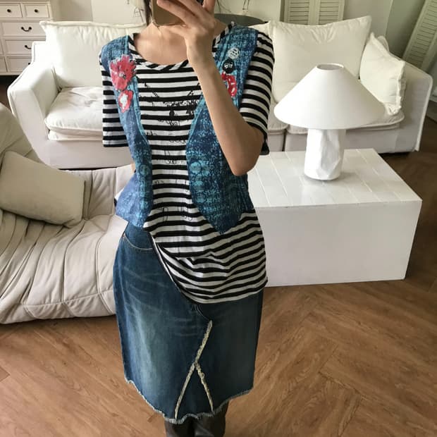 vintage printing top