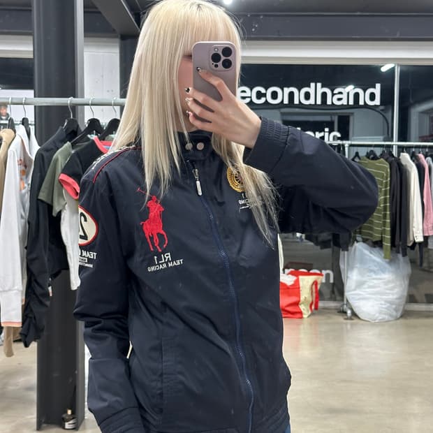 폴로 랄프로렌 2011 레이싱 봄버 자켓 블랙