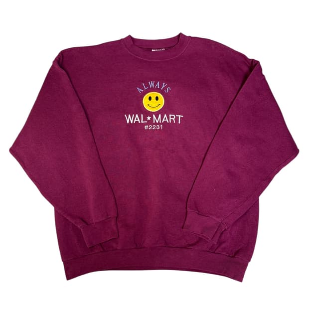 빈티지 90s 월마트 WAL MART 스마일 스웻셔츠 맨투맨 XL