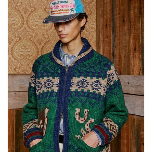 펜필드 노르딕 웨스턴 코위찬 니트 집업