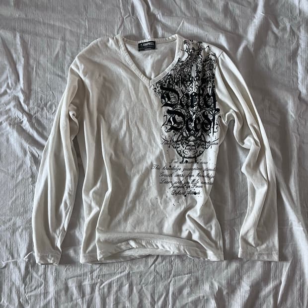 Rock punk gothic print long sleeve