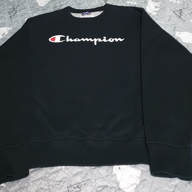 챔피온 어센틱 아틀레틱웨어 기모 맨투맨 블랙 (S)