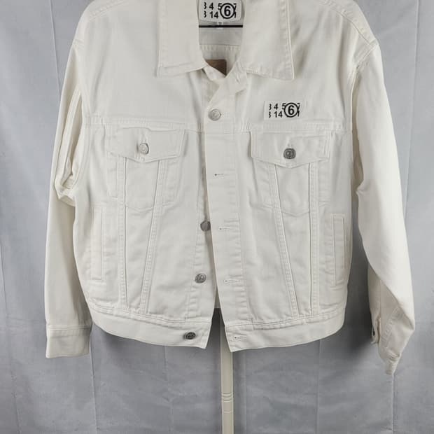 MM6 Maison Margiela 화이트 데님 자켓