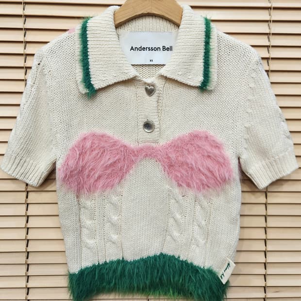 앤더슨벨 란제리 인타르시아 니트탑XS