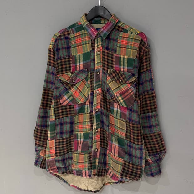 Gavial 패치워크 체크셔츠