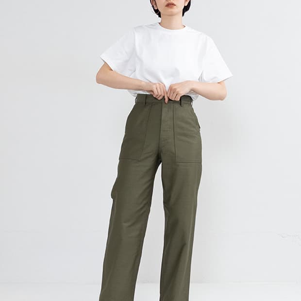 HYKE Baker Pants 카키 3