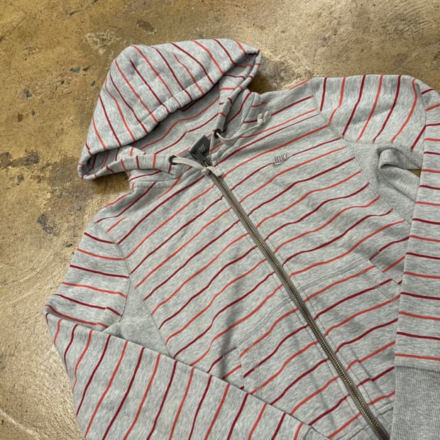 [정품/M] 나이키 스트라이프 후드집업 회색 b16