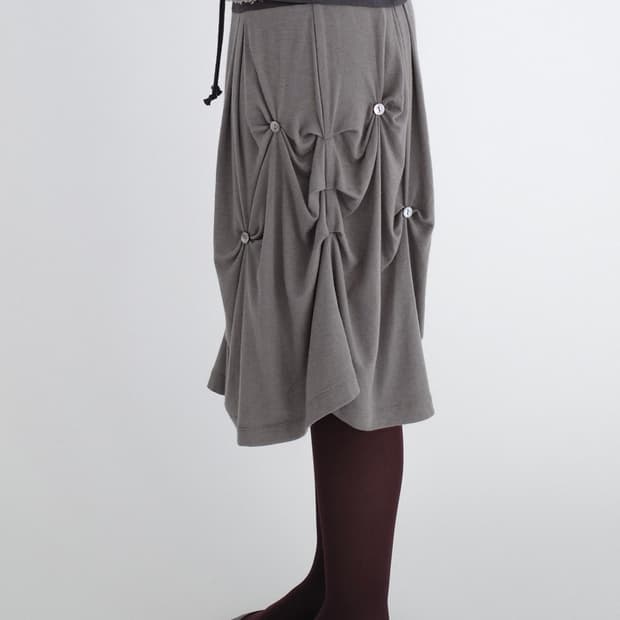 (새상품) 산코파퓨엘라 레이어드스커트 브라운