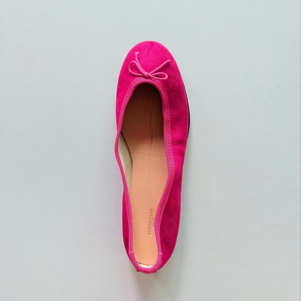 콩나무 플랫 hotpink suede 235