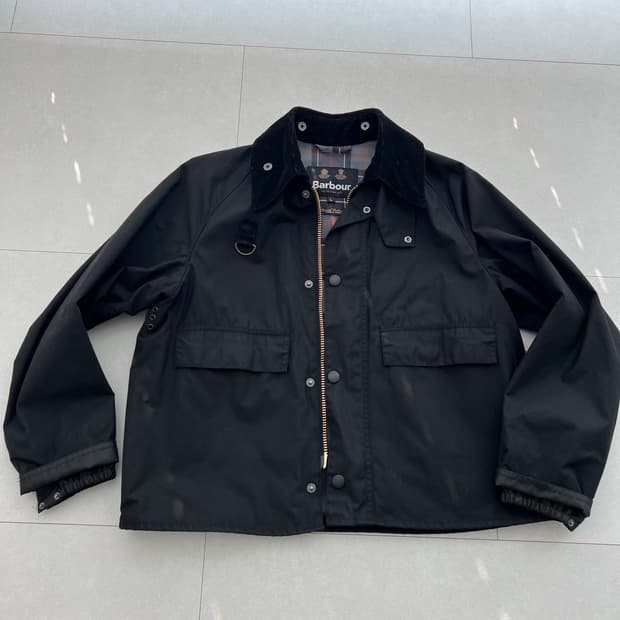 바버 스페이 Spey 왁스 자켓 블랙