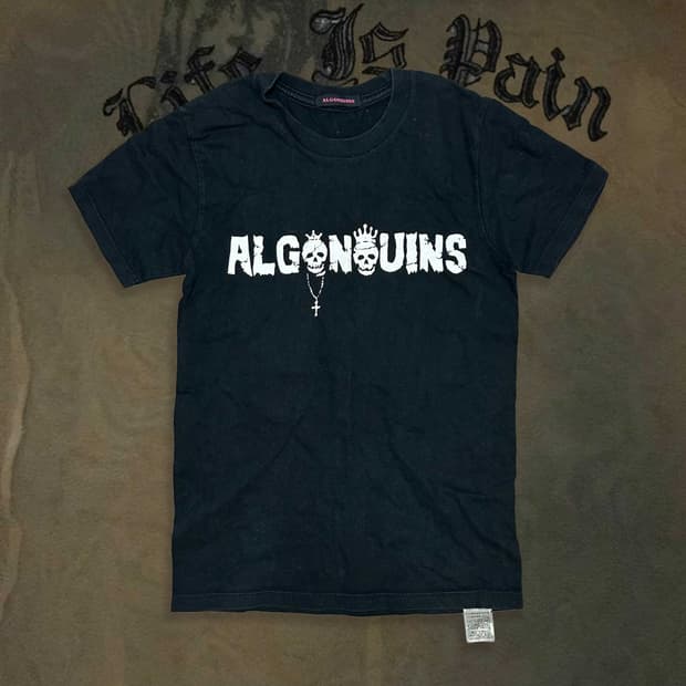 ALGONQUINS 해골 프린팅 반팔 티셔츠