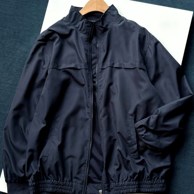 High count poly utility blouson
