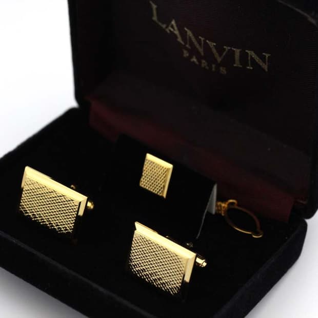 랑방 A등급 남자 명품 커프스 뱃지 핀 세트 포인트 빈티지