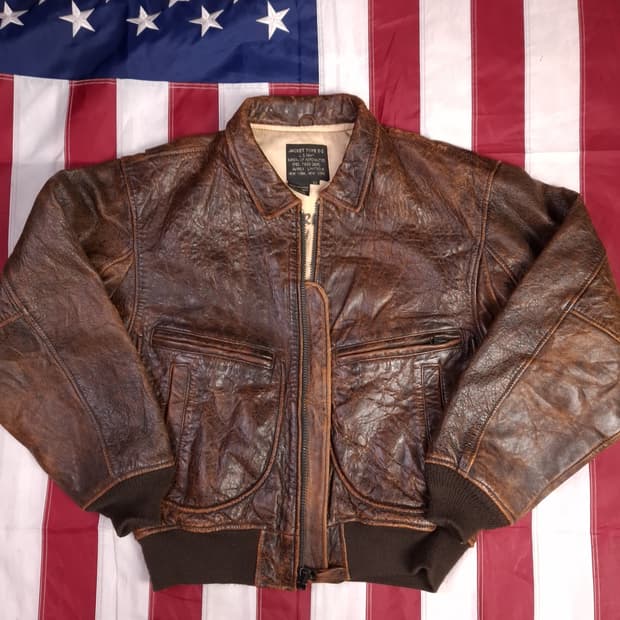 오리지날 아비렉스 미해군 G-2 리얼레더 항공자켓