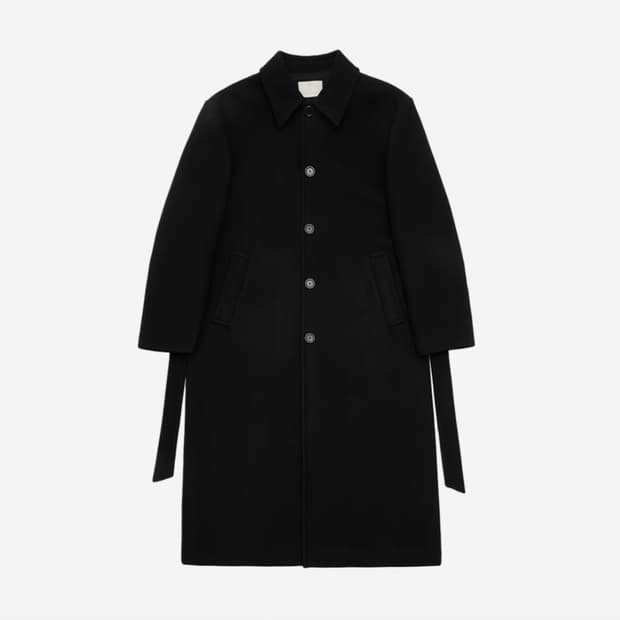 [M] 아모멘토 24FW 싱글 블랙 롱 코트