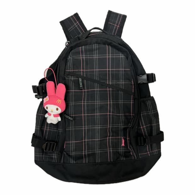 블랙핑크 체크패턴 백팩 + 마이멜로디 🎀