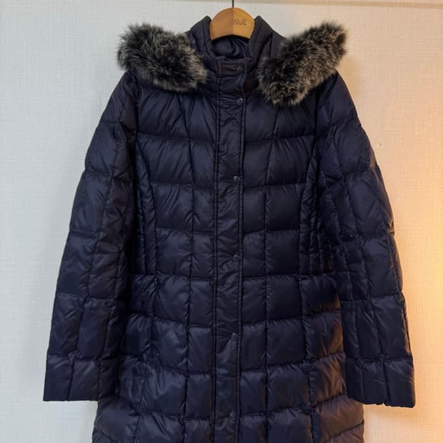 [100]크로커다일 여우모피 구스다운 롱패딩