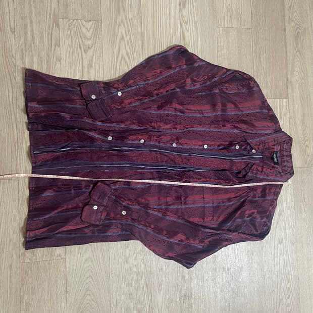 빈티지 와인톤 패턴 셔츠