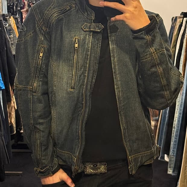 KOMINE TOKYO 코미네 도쿄 일본 빈티지 라이더 바이커 데님 중청