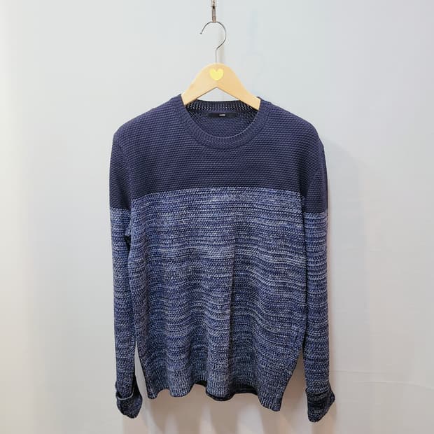 105) 시스템 옴므 배색 니트티 