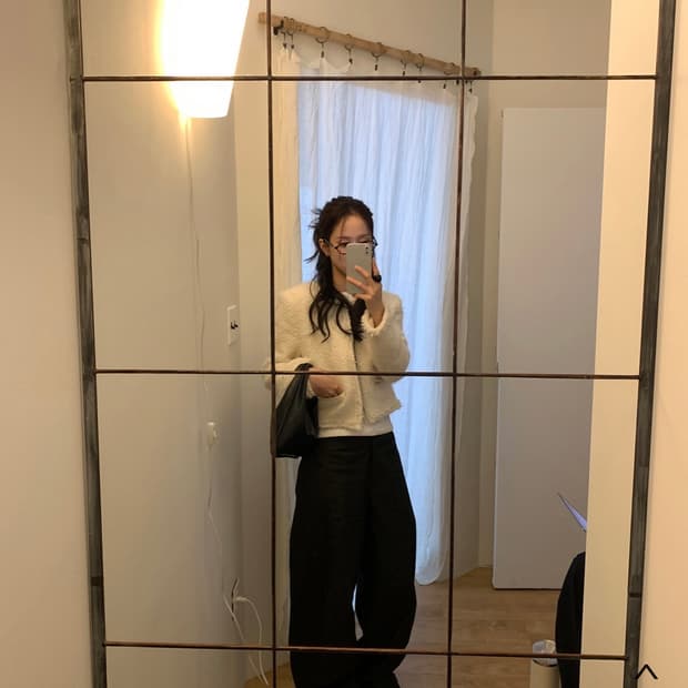 트위드 자켓 화이트