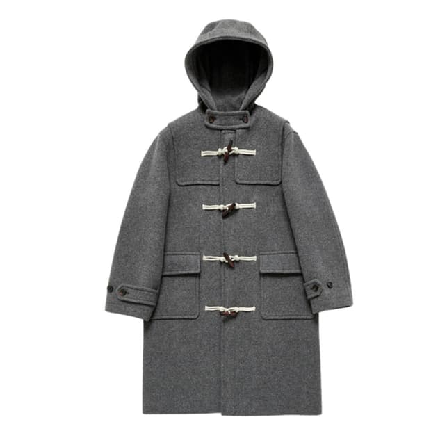 던스트 더플코트 떡볶이코트 떡코 그레이 누빔