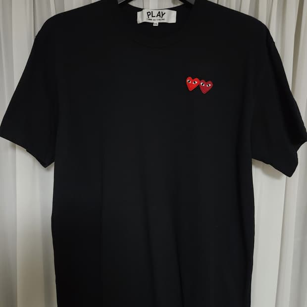 꼼데가르송 더블 와팬 블랙 XXL사이즈