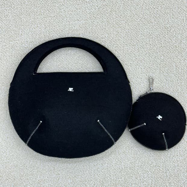 꾸레쥬 펠트 토트백+파우치 세트