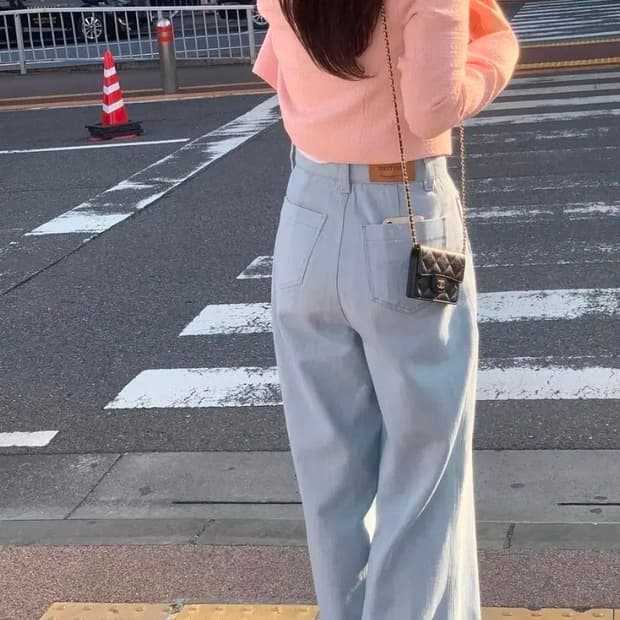 메리온 글로이와이드팬츠 라이트블루S