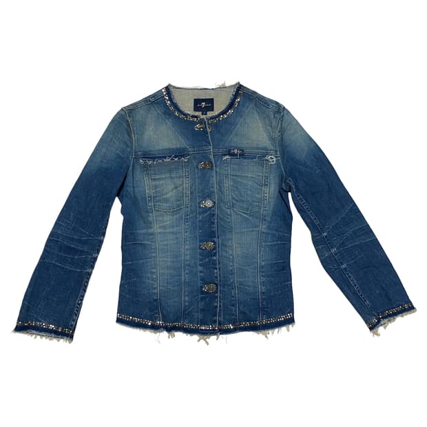 7 For All Mankind 스터드 데님 자켓