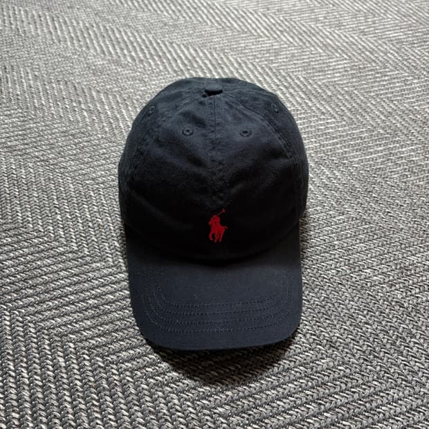 폴로 랄프로렌 블랙 볼캡 모자(OS)