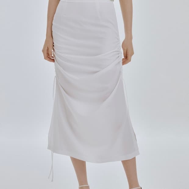 리엘 Smooth string skirt (white) 스커트