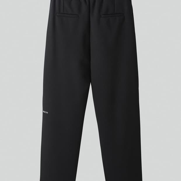렉토 와이드 밴딩 루즈핏 스웻 팬츠 블랙