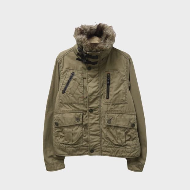 CUBE SUGAR 하이넥 퍼 야상 자켓 64199