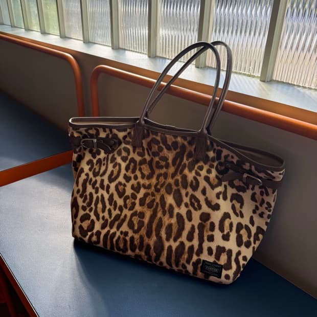 구합니다 요시다헤드포터 레오파드 토트백