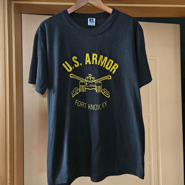 Russell 러셀 U.S. ARMOR 싱글스티치 티셔츠 미국빈티지