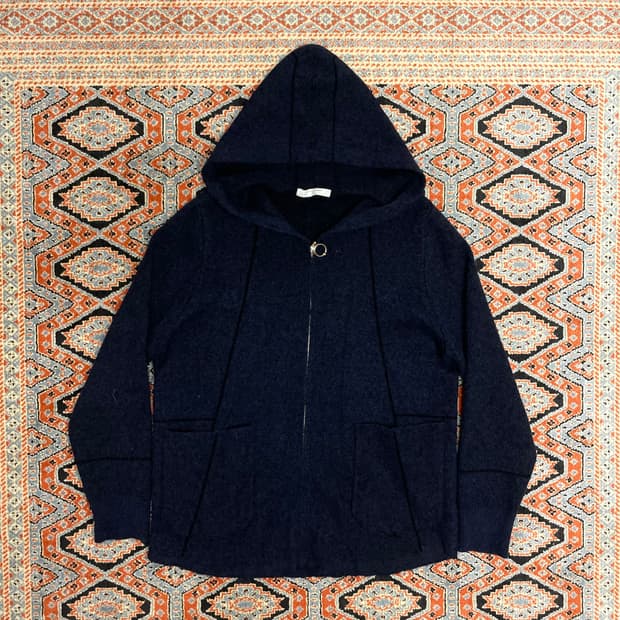 아놀드바사니 네이비 니트 후드집업 여성90