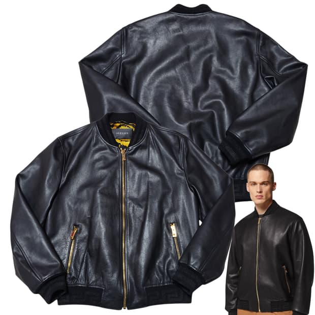 (48) 22FW 베르사체 그레카 레더자켓 Versace 가죽자켓