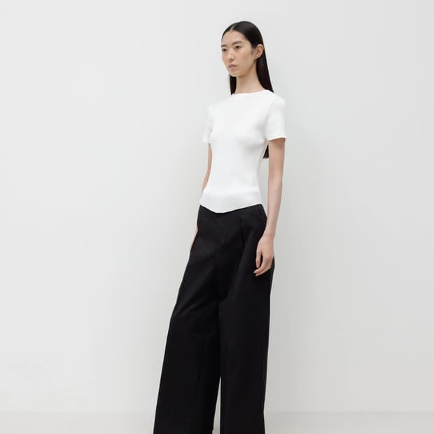 GBH 26SS WIDE FIT COTTON PANTS / BLACK