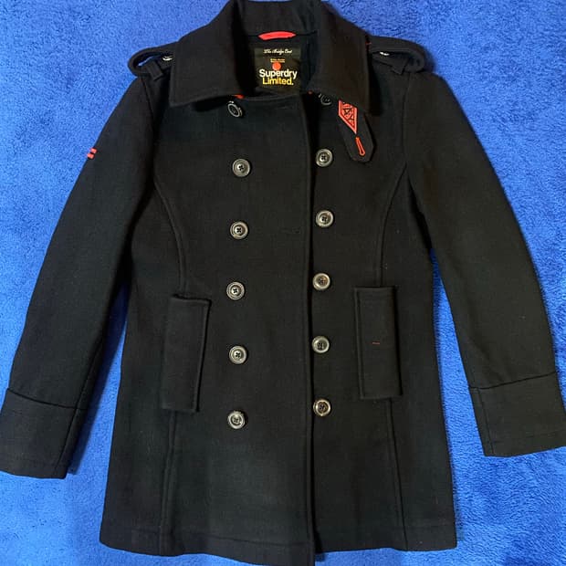 Superdry 슈퍼드라이 리미티드 일본 빈티지 블랙 피코트 M