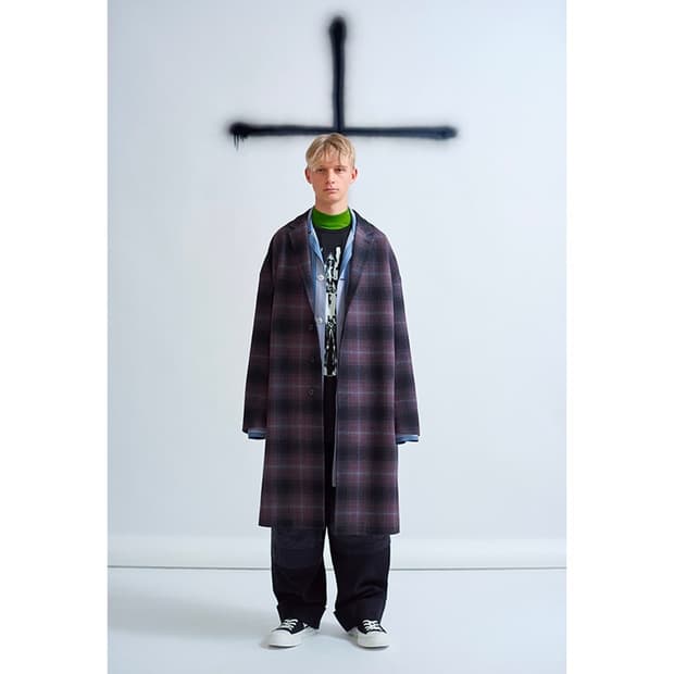 LAD MUSICIAN 17AW Melton Ombre Check Big