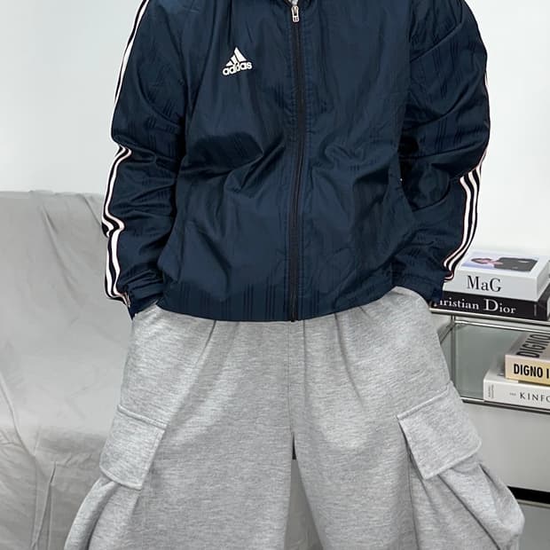 아디다스 00s 네이비 바람막이 M