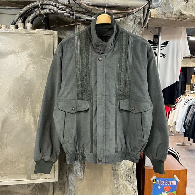 지아니 발렌티노 해링턴 자켓 딥그레이 L #csz1838