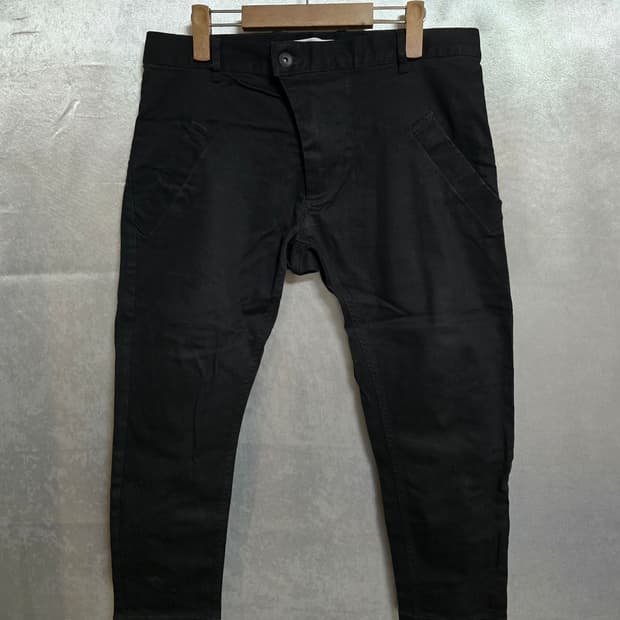 자라 검정색 면바지 크롭팬츠