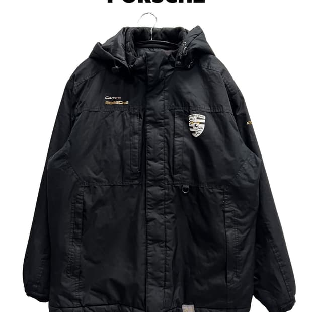 (F) 포르쉐 기모 바람막이 자켓 블랙