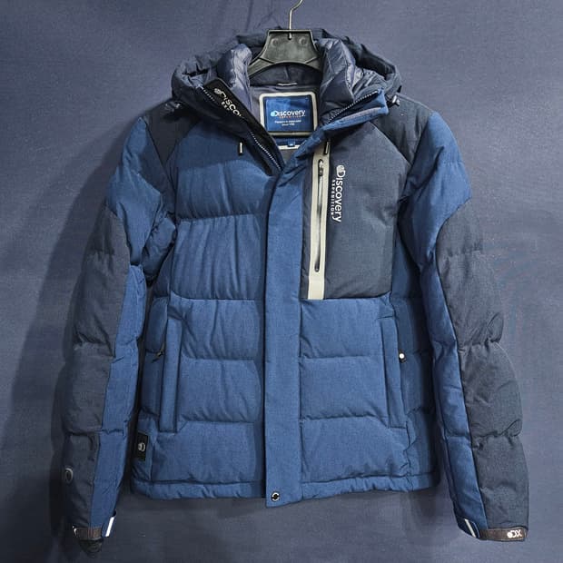 디스커버리 다크블루 남성 95 구스다운 패딩 