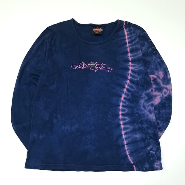 CL569 M 할리데이비슨 00s 미국판 타이다이 긴팔 티셔츠