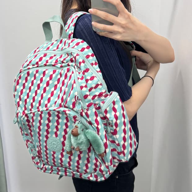 키플링 패턴 백팩